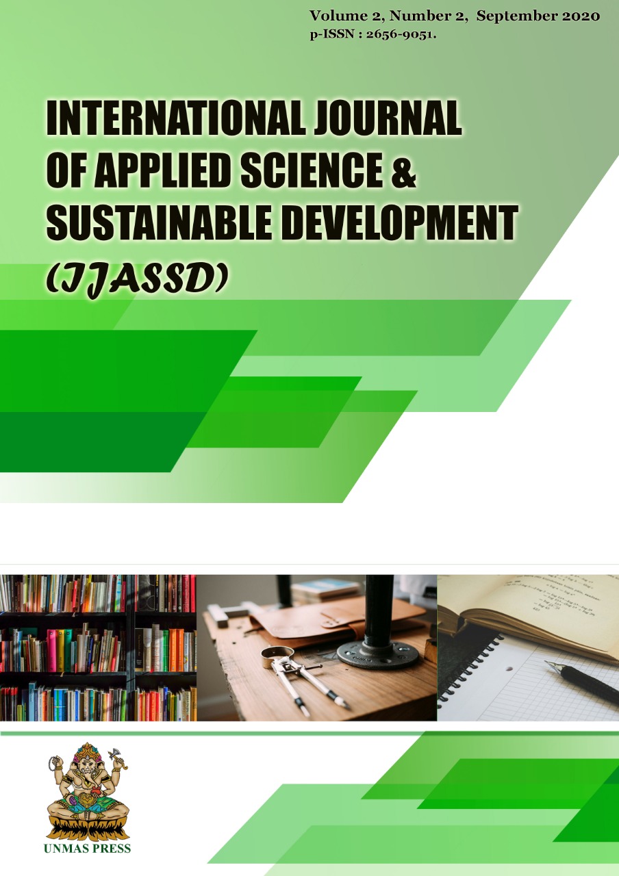					View Vol. 2 No. 2 (2020):  International Journal of Applied Science and Sustainable Development (IJASSD)
				