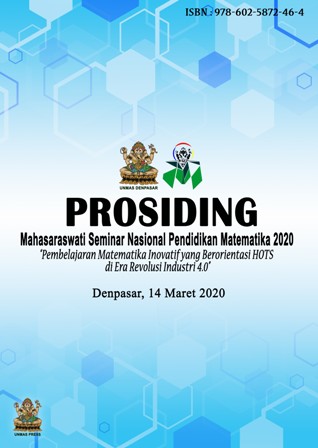 					View Prosiding Mahasaraswati Seminar Nasional Pendidikan Matematika 2020
				