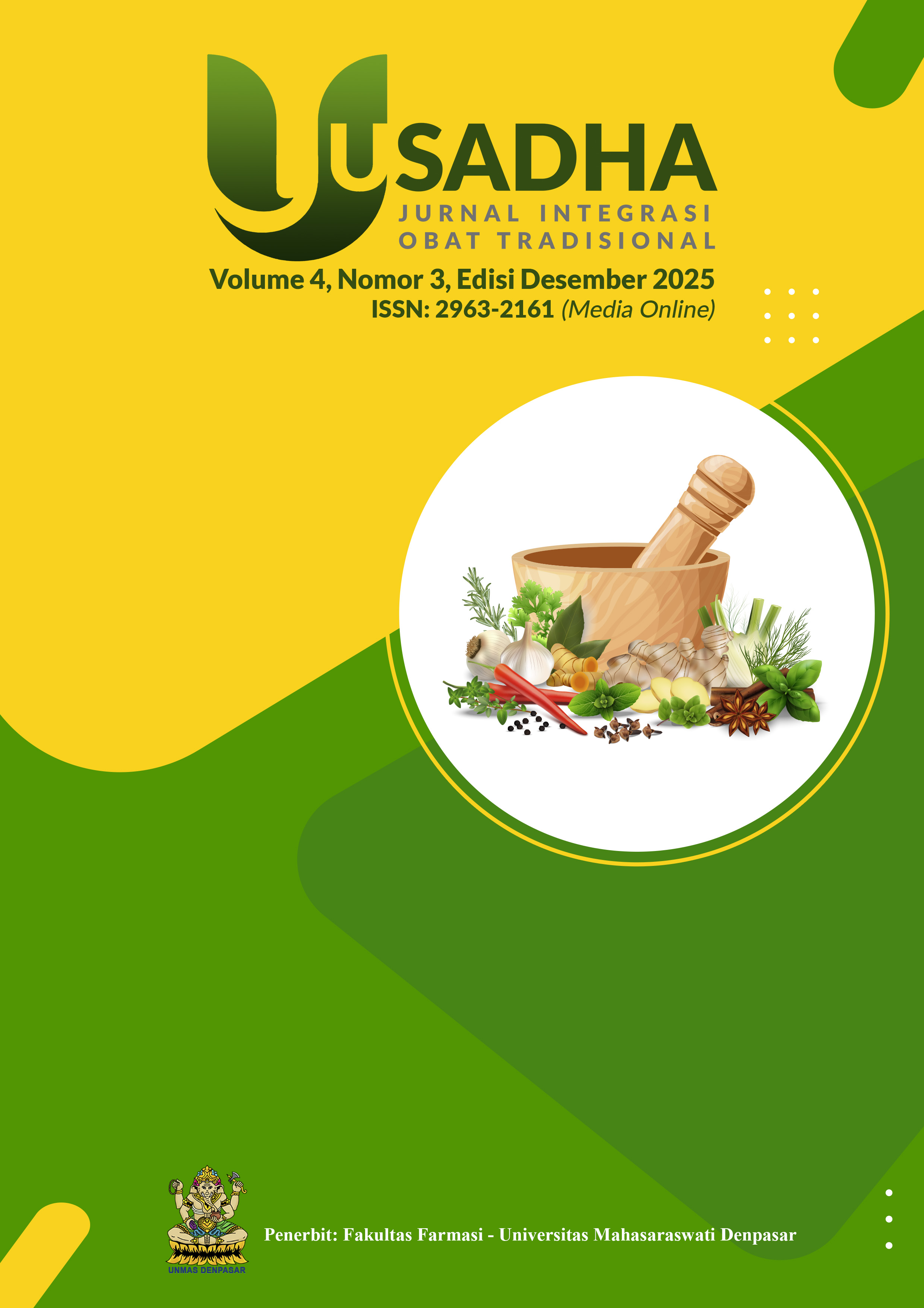 					Lihat Vol 4 No 3 (2025): Usadha : Jurnal Integrasi Obat Tradisional
				