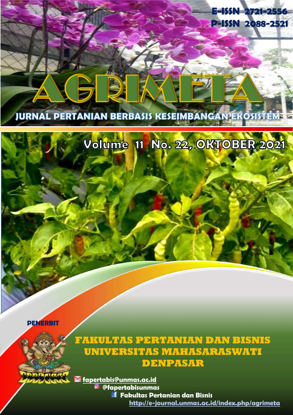 					View Vol. 11 No. 22 (2021): Agrimeta: Jurnal Pertanian Berbasis Keseimbangan Ekosistem
				