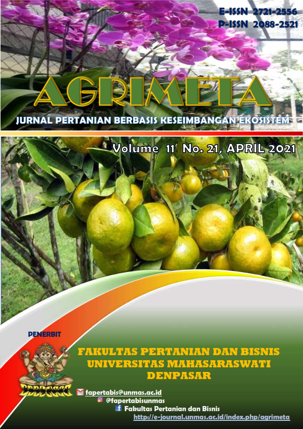 					View Vol. 11 No. 21 (2021): Agrimeta: Jurnal Pertanian Berbasis Keseimbangan Ekosistem
				