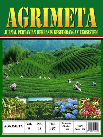 					View Vol. 9 No. 18 (2019): Agrimeta: Jurnal Pertanian Berbasis Keseimbangan Ekosistem
				
