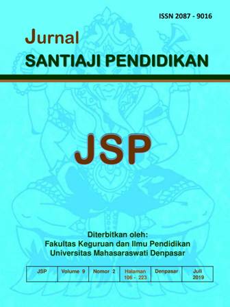 					View Vol. 9 No. 2 (2019): Jurnal Santiaji Pendidikan (JSP)
				