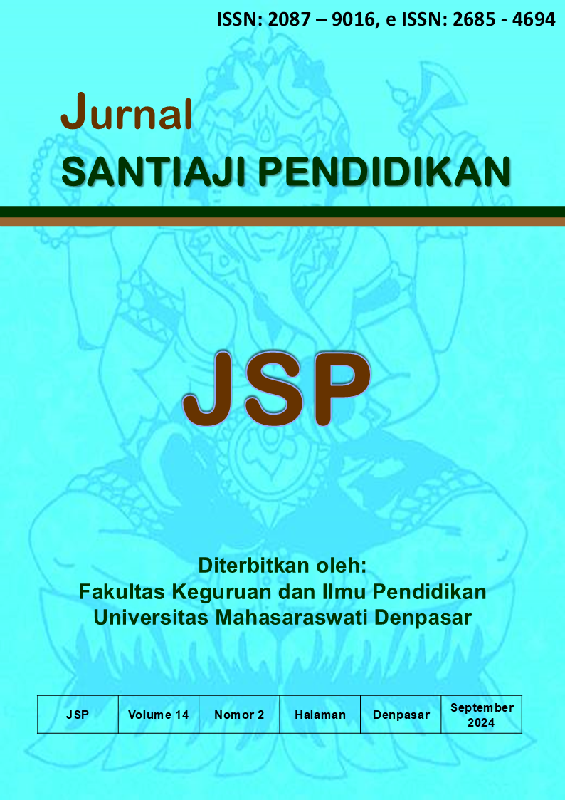 					View Vol. 14 No. 2 (2024): Jurnal Santiaji Pendidikan (JSP)
				