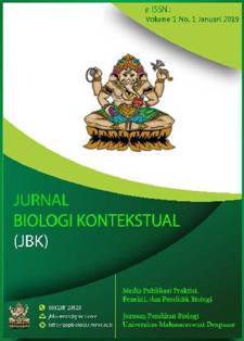 					View Vol. 1 No. 1 (2019): Jurnal Biologi Kontekstual
				