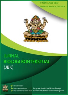 					View Vol. 1 No. 2 (2019): Jurnal Biologi Kontekstual
				